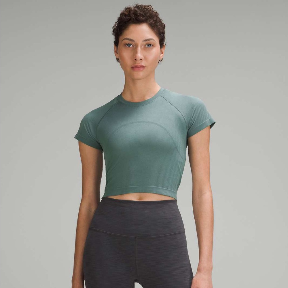 lululemon Medium Forest Swiftly Tech Crop Tee
